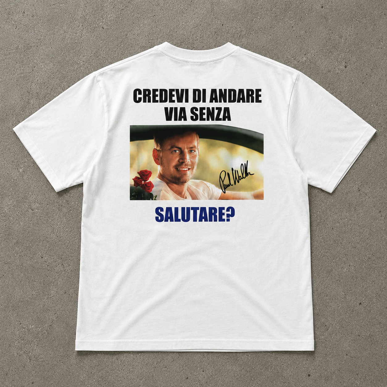 T-shirt "Credevi di andare via senza salutare?"