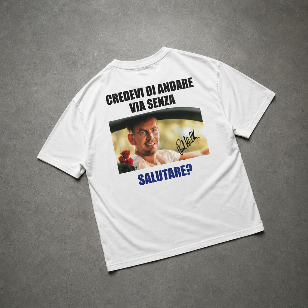T-shirt "Credevi di andare via senza salutare?"