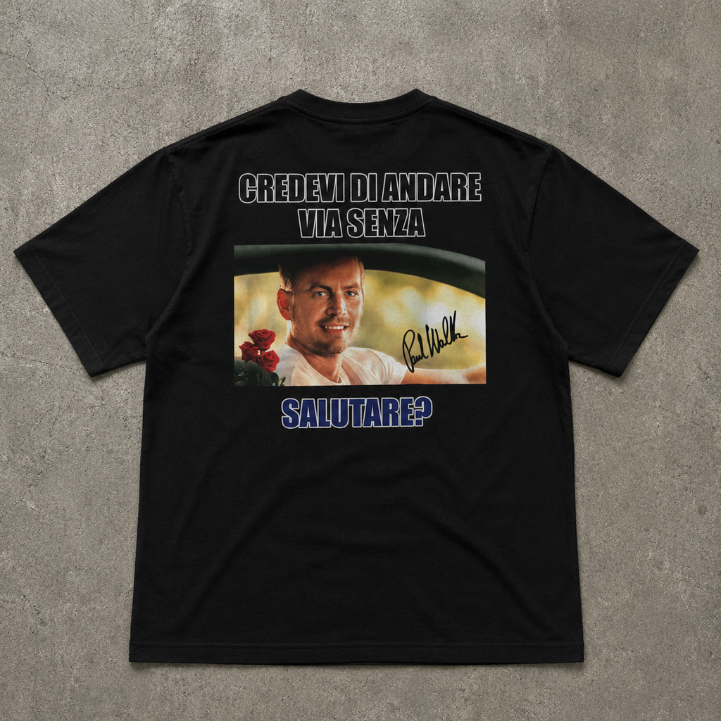 T-shirt "Credevi di andare via senza salutare?"
